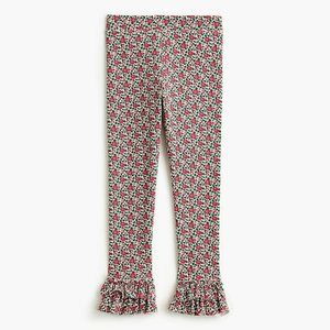 J Crew Girls Sz 12 Floral Everyday Ruffle Leggings